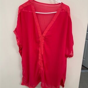 Chic Red Women's Swim Coverup